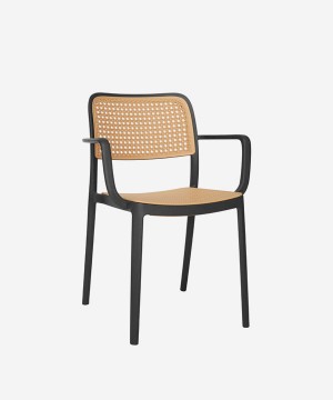 Noomi U-649 Polypropylene Dining Chair, Black